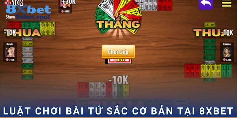 Luật chơi bài tứ sắc cơ bản tại 8xbet 